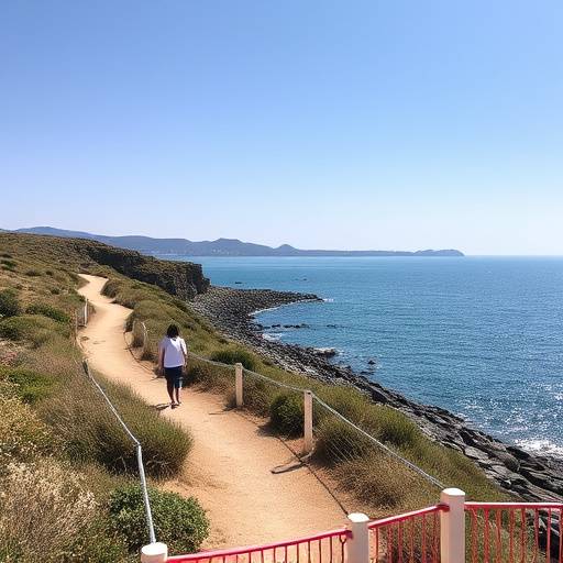 Sendero de ronda bordeando la costa con vistas al mar Mediterr&aacute;neo