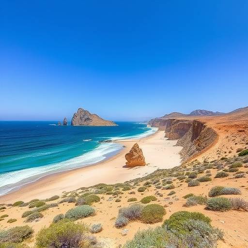 Vista del Parque Natural de Cabo de Gata con sus playas salvajes.